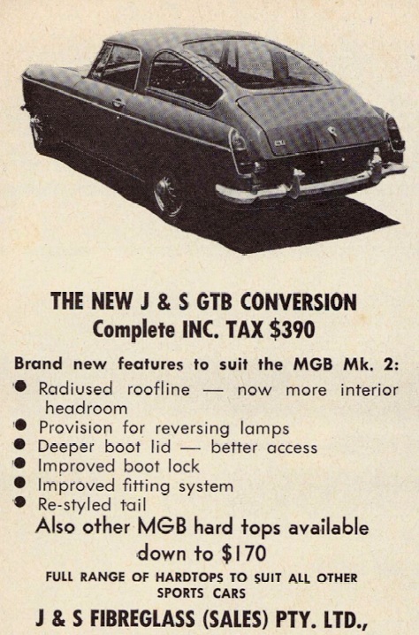 Tony Pusteria JS MGB GTB Hardtop 1970 redesign