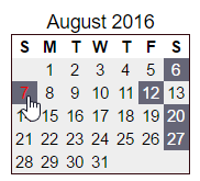 calendar for august